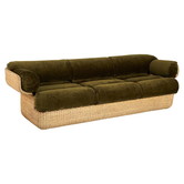 Basket 3-seater Sofa rattan,  Mumble 40 green