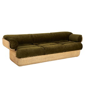 Gubi - Basket 3-seater Sofa, rattan - Mumble 40