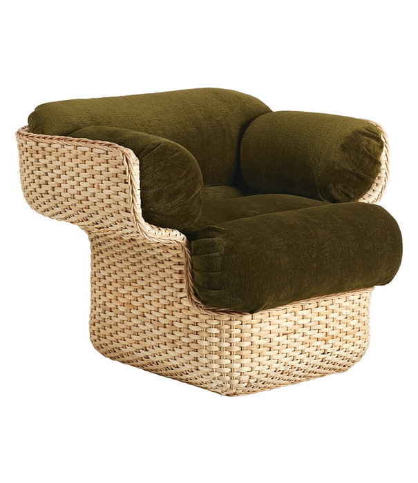 Gubi  Gubi - Basket lounge chair, rattan - Lorky 40