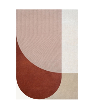 Layered Follow The Trace Rug, Red