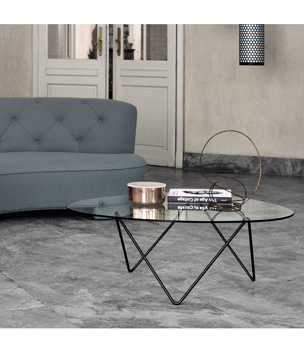 Gubi  Gubi - Pedrera coffee table chrome - clear glass