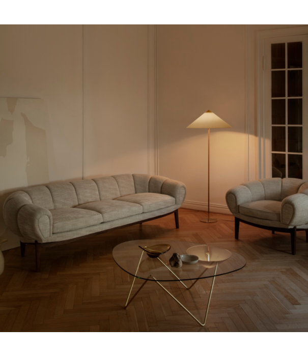 Gubi  Pedrera Coffee Table clear glass, chrome base