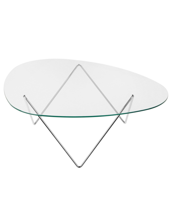 Gubi  Gubi - Pedrera coffee table chrome - clear glass