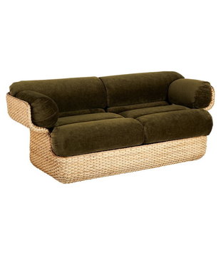 Gubi - Basket 2-seater Sofa, rattan - Mumble 40