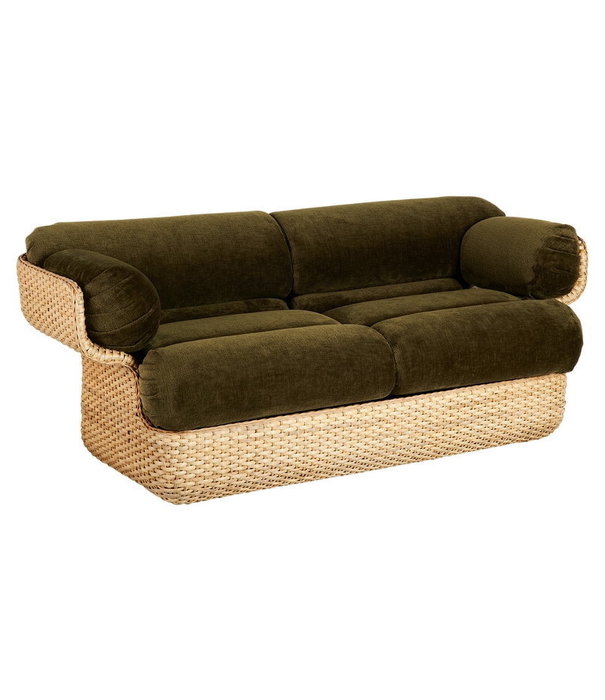 Gubi  Gubi - Basket 2-seater Sofa, rattan - Mumble 40