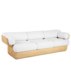 Basket 3-zits Bank rotan , Lorky 40 cream