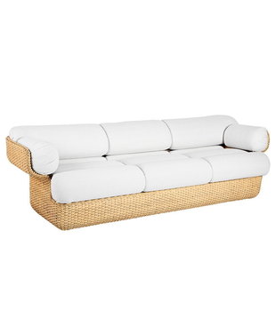 Basket 3-zits Bank rotan , Lorky 40 cream