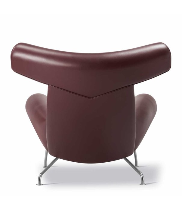 Fredericia  model 1000, Wegner Ox Chair Easy Chair Indian Red leather