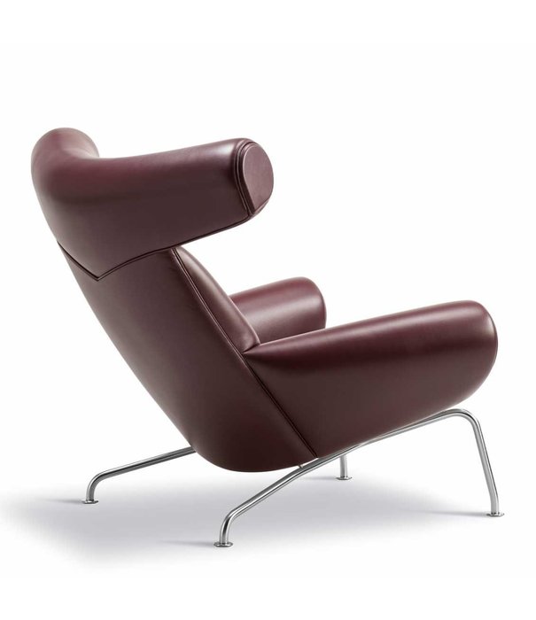 Fredericia  model 1000, Wegner Ox Chair Easy Chair Indian Red leather