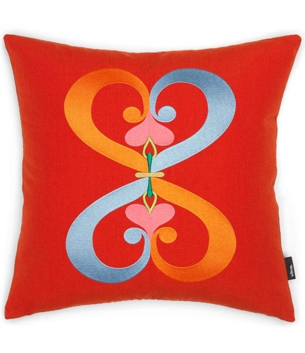 Vitra  Vitra - Embroidered Pillows Double Heart, red