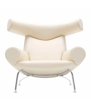 Wegner Ox Chair Lounge Stoel, Nubuck light sand leer
