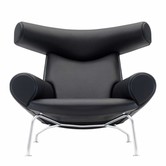 Ox Chair lounge stoel - zwart leder