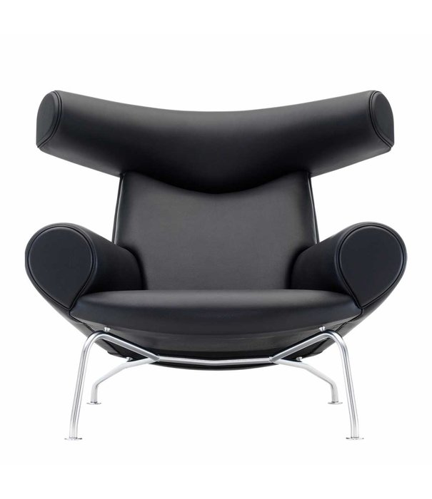 Fredericia  Model 1000, Weger Ox Chair easy chair black Primo leather