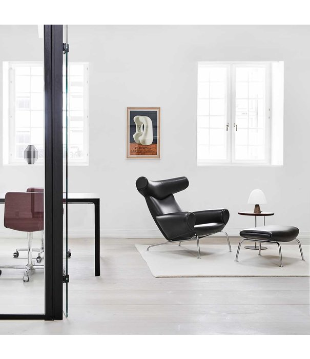 Fredericia  Model 1000, Weger Ox Chair easy chair black Primo leather