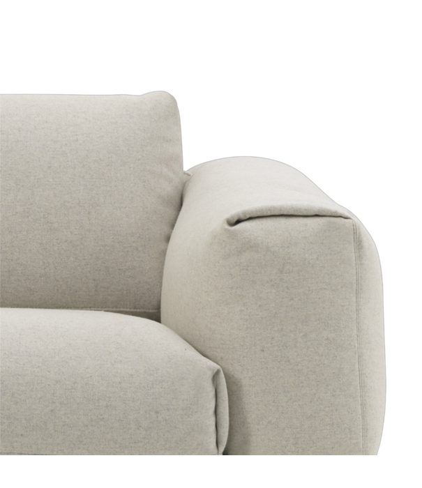 Muuto  Muuto Rest 3-zits Bank Wooly 2256 grijs, basis eike