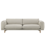 Muuto Rest 3-zits Bank Wooly 2256 grijs, basis eike