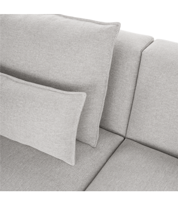 Muuto  Muuto Modular Sofa,  In Situ 3-zits Bank Clay 12 beige melange - basis zwart