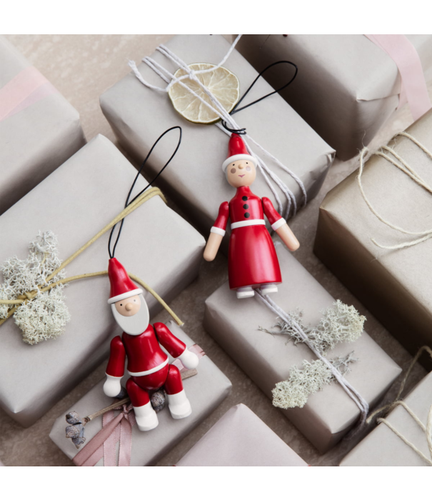 Kay Bojesen  Santa Claus and Santa Clara Christmas Ornament