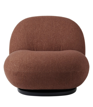 Gubi Pacha Lounge Chair Harp 08 rusty red, black base