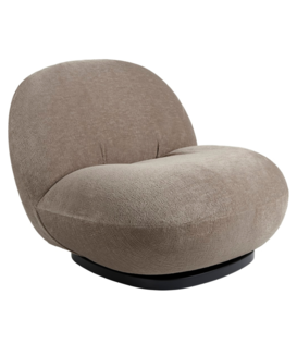 Pacha Lounge Stoel Mumble 14 taupe, zwart voet