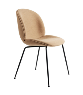 Gubi - Beetle chair upholstered Aurin Backhausen - conic black base