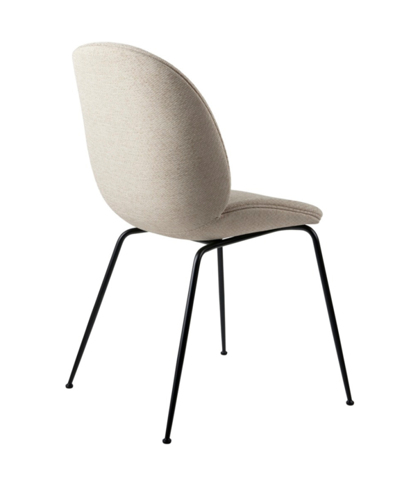 Gubi  Gubi Beetle Eetkamerstoel stof Tempt, conic voet zwart