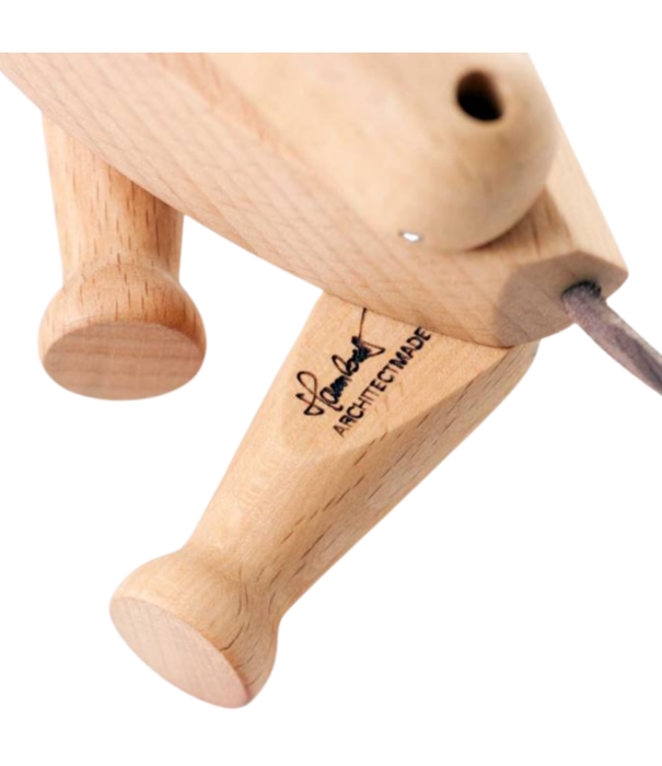 Architectmade  Oscar the dog, beech / leather