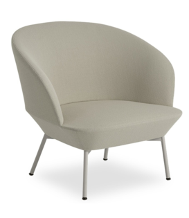 Oslo Lounge Chair Vidar, grey tube base