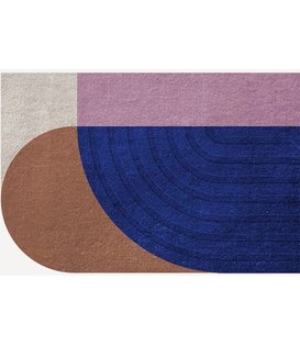 Layered Follow the trace Doormat, Blue