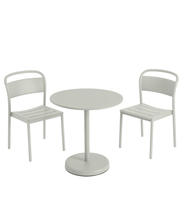 Muuto  Muuto Linear Steel Side Stoel Grijs
