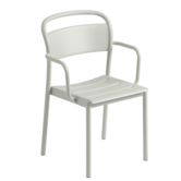 Linear Steel Armchair Grey