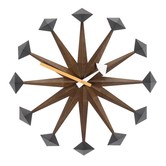 Vitra Polygon Wall Clock walnut