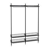 Hay - Pier System combinatie 1012  black steel  wardrobe