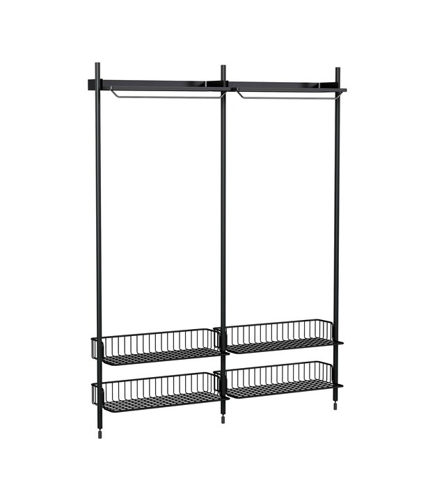 Hay  Hay - Pier System combinatie 1012  black steel  wardrobe