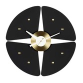 Vitra - Petal clock black / brass