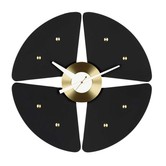 Vitra Petal Wall Clock black / brass