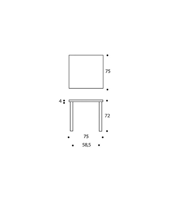 Artek  Artek - Aalto Table Square 81C, birch