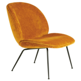 Gubi - Beetle lounge stoel Mumble 49 oranje - conic voet zwart