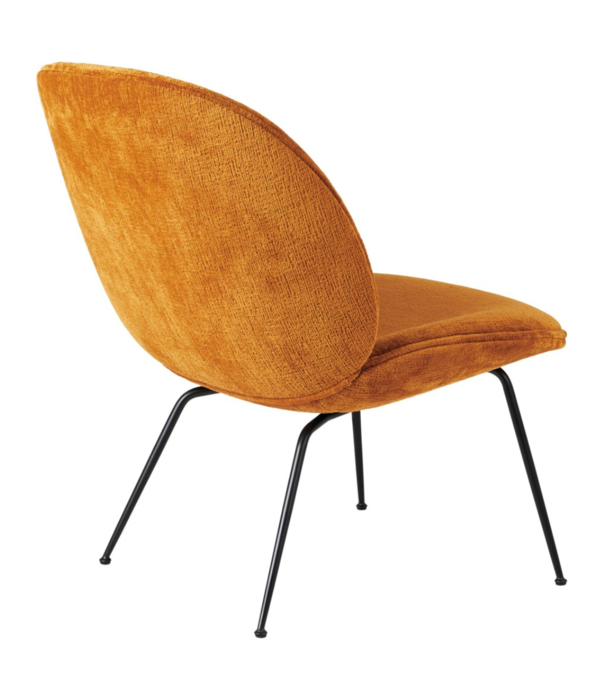 Gubi  Beetle Lounge Chair Mumble 49 orange, black legs