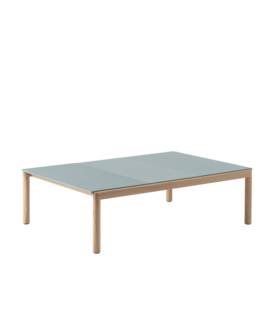 Couple Coffee Table 3 Tiles plain / wavy, oak