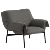 Wrap lounge stoel - stof Sabi 151 / basis zwart