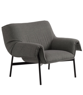 Muuto Wrap Lounge Stoel Sabi 151, zwart basis