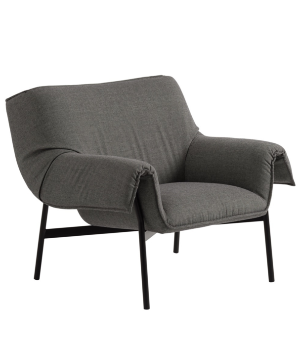 Muuto  Muuto - Wrap lounge chair - fabric Sabi 151 / base black