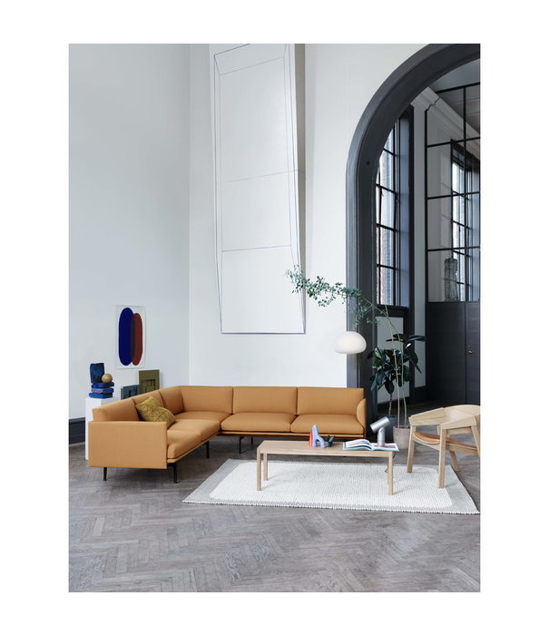 Muuto  Muuto Workshop Salontafel eiken, warm grijs linoleum 120cm