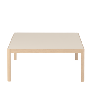Workshop Coffee Table oak, warm grey lino 86 x 86