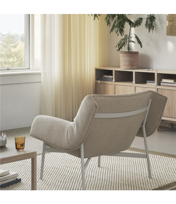 Muuto  Muuto - Wrap Lounge Chair Ecriture 240 - base grey