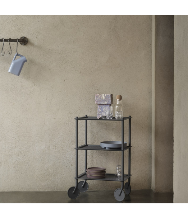 Muuto  Muuto - Flow Trolley Blauw-grijs, 3 laags