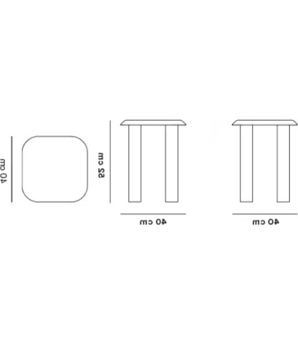 Fredericia  Model 6770 Islets side table 40 x 40