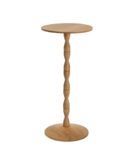 Pedestal side table oak