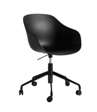 AAC 252 Office Chair  black, w.castors / gas lift black